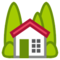 House With Garden emoji on HTC